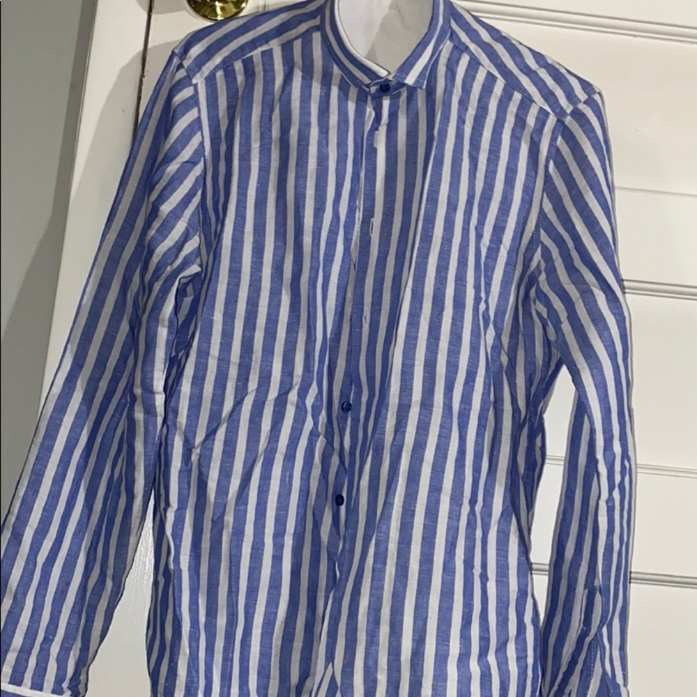 Men striped button up